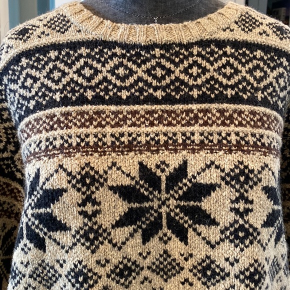 Ralph Lauren vintage fair Isle style wool and silk sweater unisex